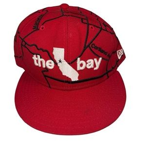 New Era The Bay California Red Street View 7 1/2